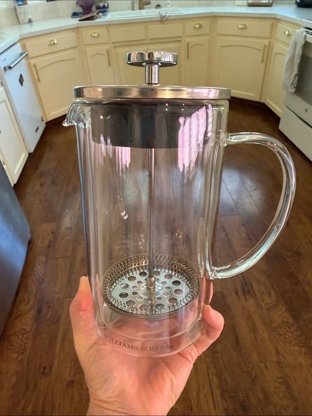 Williams Sonoma Double-Walled Glass 6-Cup French Press - Clear NIB